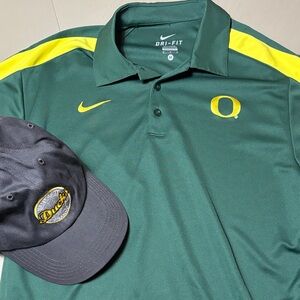 Nike Oregon Ducks Dri-FIT Polo and Hat
